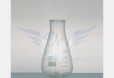 FLASK, CONICAL (ERLENMEYER), GRADUATED, WIDE NECK