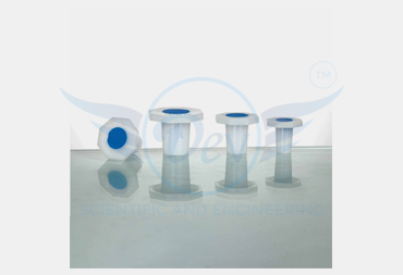 POLYPROPYLENE STOPPER HEXAGONAL, WHITE & BLUE