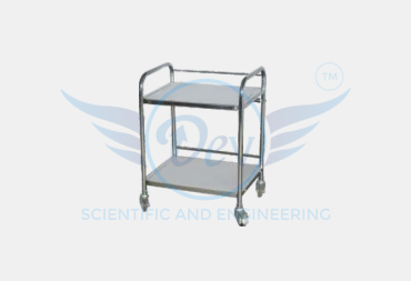 INSTRUMENT TROLLEY TWO SHELVES