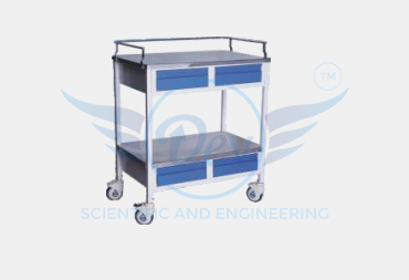 MEDICINE TROLLEY WITH 4 DRAWERS