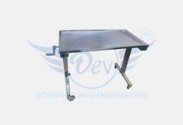 OT INSTRUMENT MAYO'S TROLLEY OVER THE ( OT TABLE MECHANICALLY)