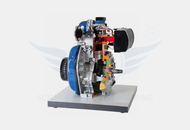CUT SECTION MODEL OF SINGLE CYLINDER FOUR STROKE DIESEL ENGINE