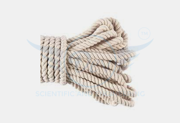 CASTING ROPE COTTON 10 METER WITH LEATHER BOUND ENDS.