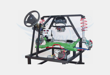 WORKING MODEL OF POWER STEERING WITH SUSPENSION